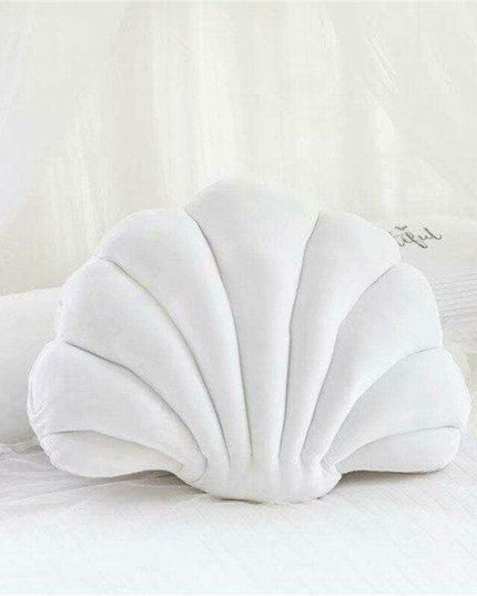 Elegant Velvet Sea Shell Bell Cushion - Luxe Home Decor Accent