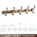 Opulent Botanical Brass Towel Holder with Wall-Mounted Design
