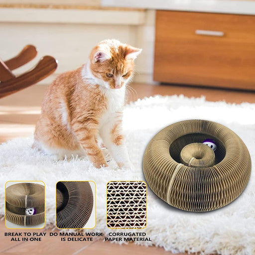 Interactive Cat Scratch Ball and Climbing Frame Set for Feline Fun