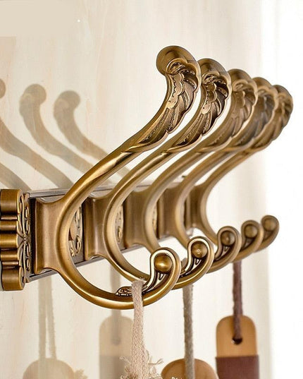 Opulent Botanical Brass Towel Rack for a Chic Bathroom Transformation