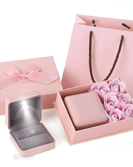 Chic Rose Blossom Jewelry Organizer: Stylish Storage for Rings, Earrings, and Necklaces