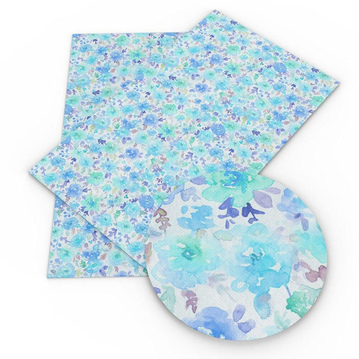 Flower Print Synthetic Leather Fabric - Cultivate Your Creative Expression