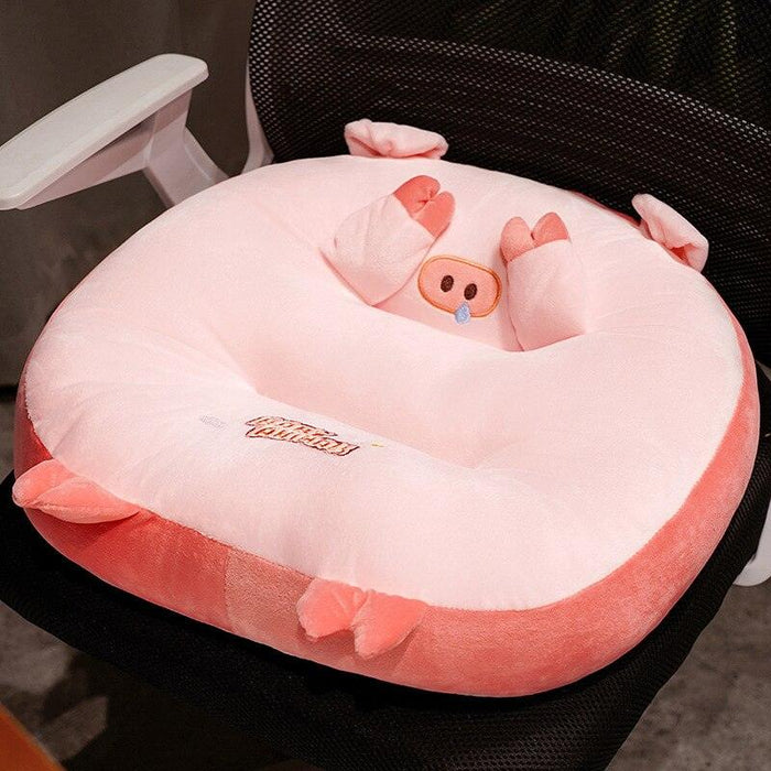 Cute Cartoon Animal Office Chair Pad - Sedentary Cushion Floor Mat