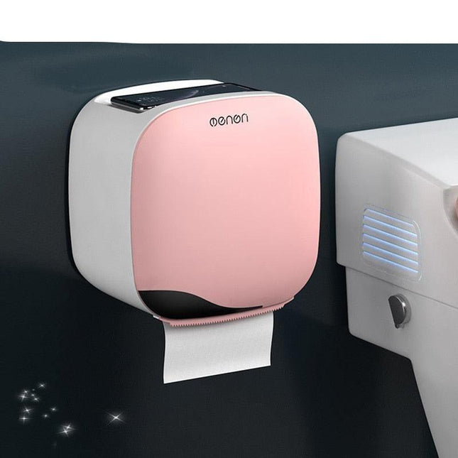 Botanica Luxe Waterproof Toilet Paper Holder with Stylish Storage Shelf