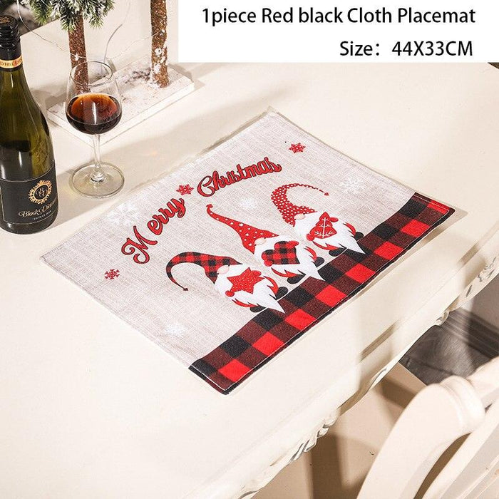 Whimsical Gnome-Themed Christmas Chair Cover - Festive Home Accent