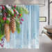 Joyful Christmas Shower Curtain Set for Festive Bathroom Decor