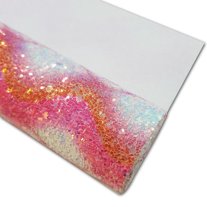 Rainbow Sparkle Chunky Glitter Fabric Roll - Creative Crafts Kit for DIY Projects