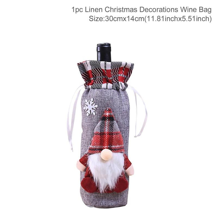 Joyful Christmas Wine Bottle Sleeve for Festive Holiday Delight