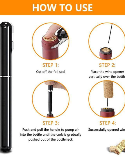 Effortless Elegance: Premium Air Pump Wine Opener Set for Flawless Cork Removal