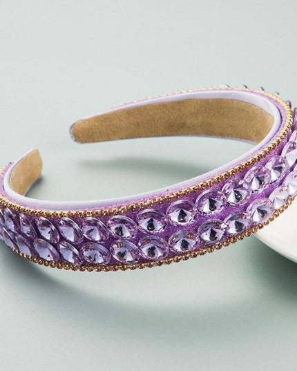 Lavish Purple Glam Headband - Stylish Hair Accessory for Women