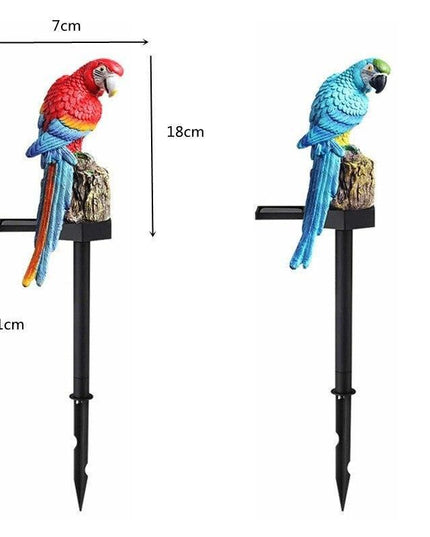 Enchanting Solar-Powered Owl and Parrot Garden Lights for Magical Outdoor Ambiance