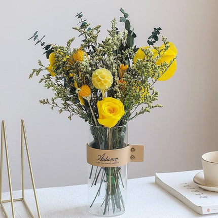 Elegant Eucalyptus and Daisy Dried Floral Display