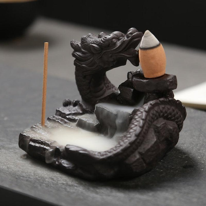 Dragon Serenity Backflow Incense Burner for Peaceful Vibes at Home & Office