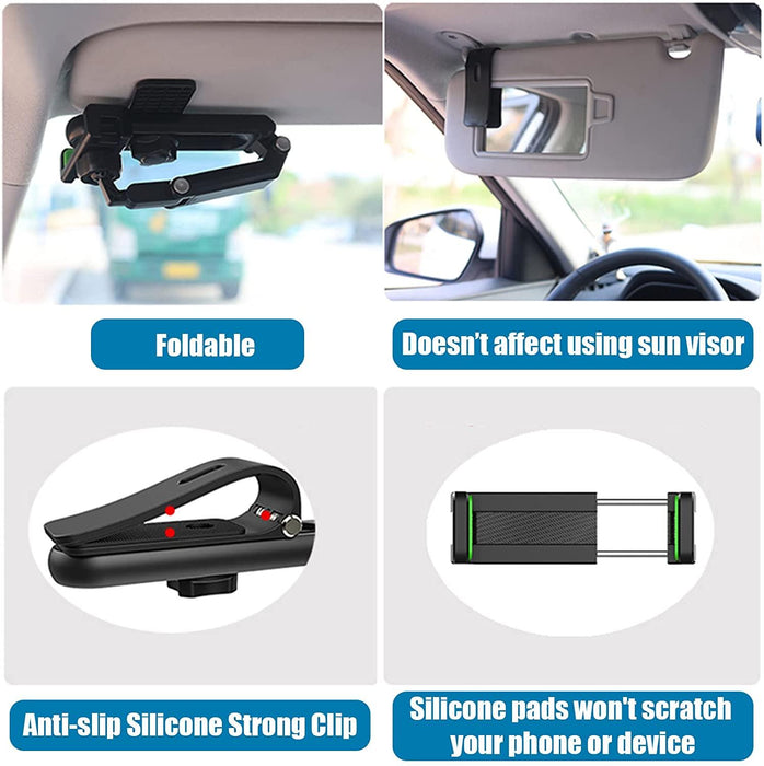 Adjustable Car Phone Holder with 1080° Rotation and Secure Grip Technology
