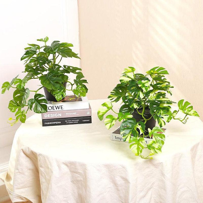 Green Artificial Turtle Leaf Plant: Lifelike Plastic Foliage for Indoor and Outdoor Decor
