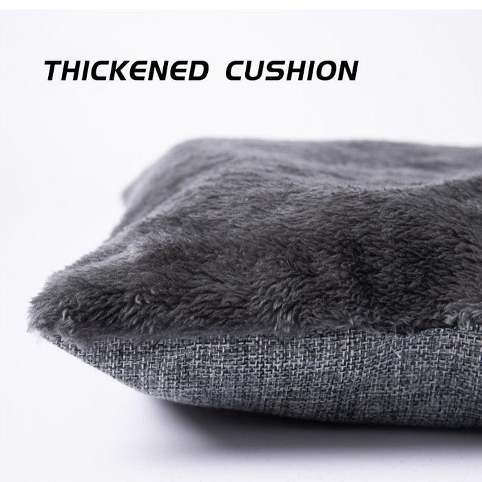 Cozy Gray Plush Pet Cave Bed for Small Dogs and Cats