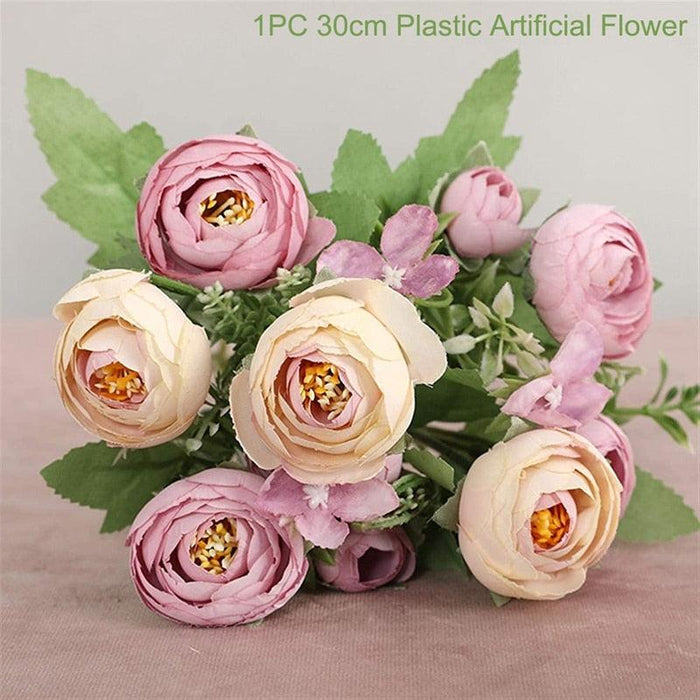 Captivating Elegance: Artificial Peony Bouquet - 30cm, 7 Vibrant Color Options