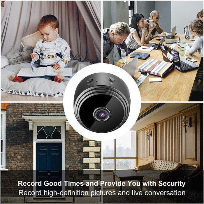 Wireless Mini Camera with Night Vision and Magnet Mount for Home Security Surveillance