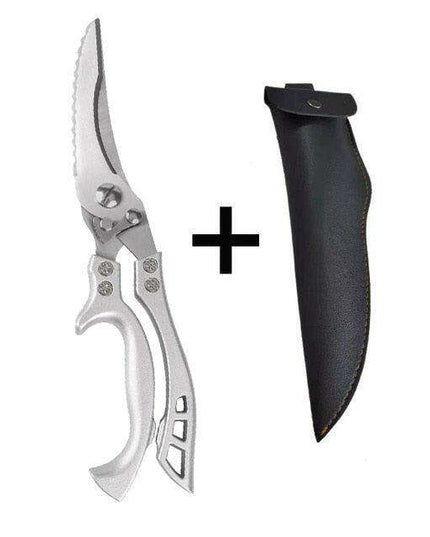 Versatile Precision Kitchen Scissors - Effortlessly Cut Through Meat, Bones, and Vegetables