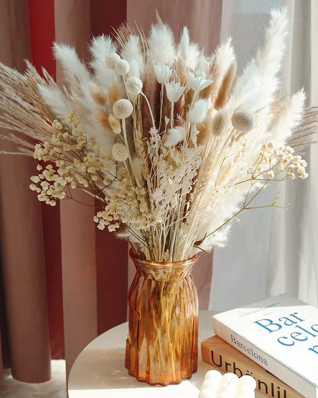Luxurious 104-Piece Dried Pampas Grass Floral Arrangement for Chic Home and Event Decoration