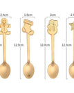 4pcs spoon gold