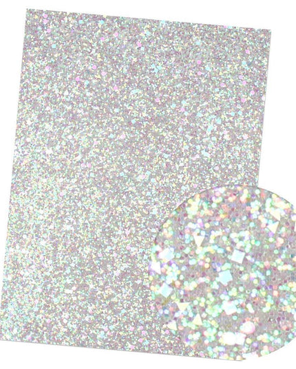 Iridescent Rainbow Glitter Vinyl Crafting Roll - Creative Shimmer Kit