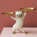 Whimsical Resin Cat Tray Figurines for Stylish Storage