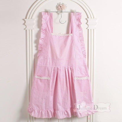 Elegant Korean Lace Cooking Apron for Stylish Chefs