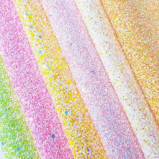 Colorful Chunky Glitter Fabric Roll: Vibrant Synthetic Leather for Creative DIY Projects
