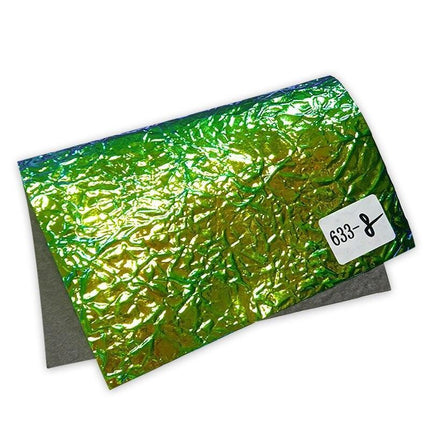 Radiant Crumpled Holographic PU Faux Leather for Creative Creations