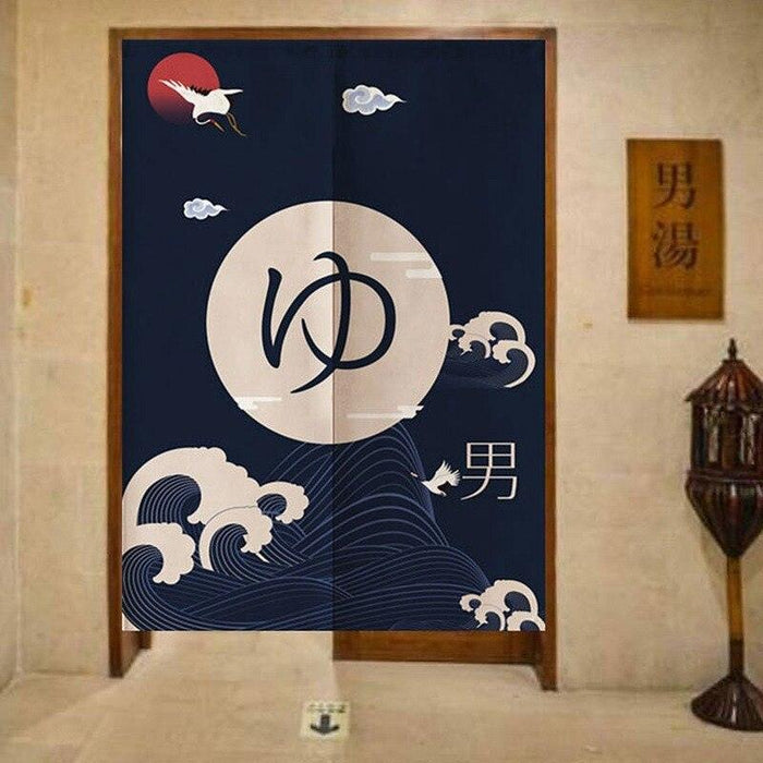 Sleek Japanese Polyester Door Curtain for Chic Interior Upgrade