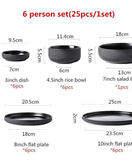 Sleek Japanese-Inspired Matte Glaze Dinnerware Set for Sophisticated Dining