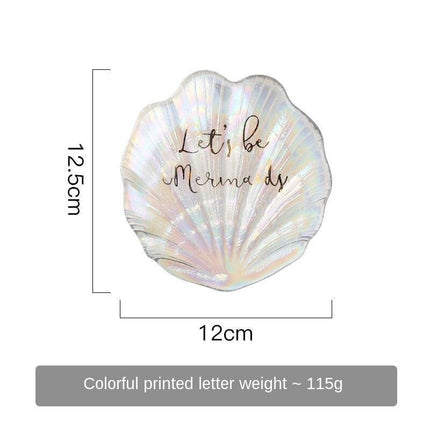 Seashell-Inspired Crystal Glass Jewelry Organizer - Chic and Elegant Storage Solution
