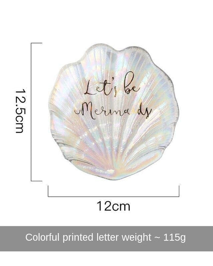 Seashell-Inspired Crystal Glass Jewelry Organizer - Chic and Elegant Storage Solution