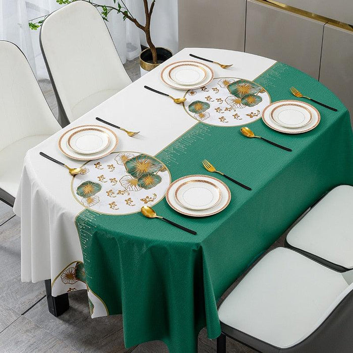 Luxurious Botanica Oval PVC Tablecloth