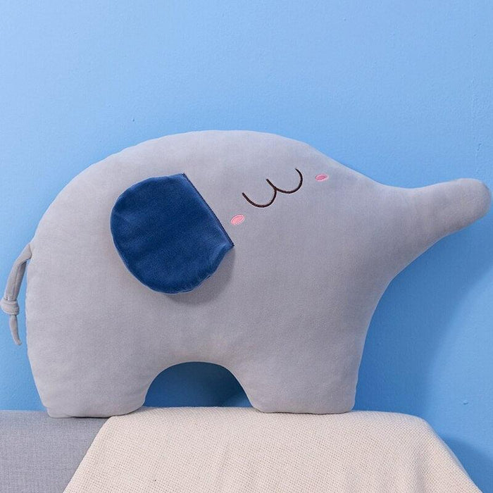 45cm Soft Animal Cartoon Pillow - Whale, Elephant, and Little Yellow Duck Stuffed Dolls for Kids Room Decor and Birthday Gift
