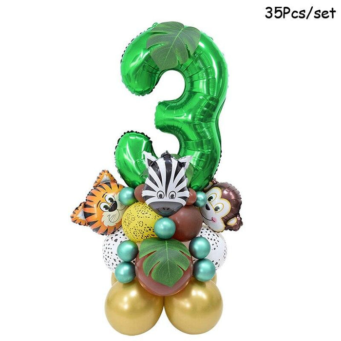 Jungle Safari Adventure Birthday Party Decor Kit - Complete Supplies for Kids’ Wild Celebration