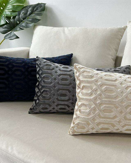 Luxurious Jacquard Velvet Throw Pillow Cover: Sophisticated Home Accent