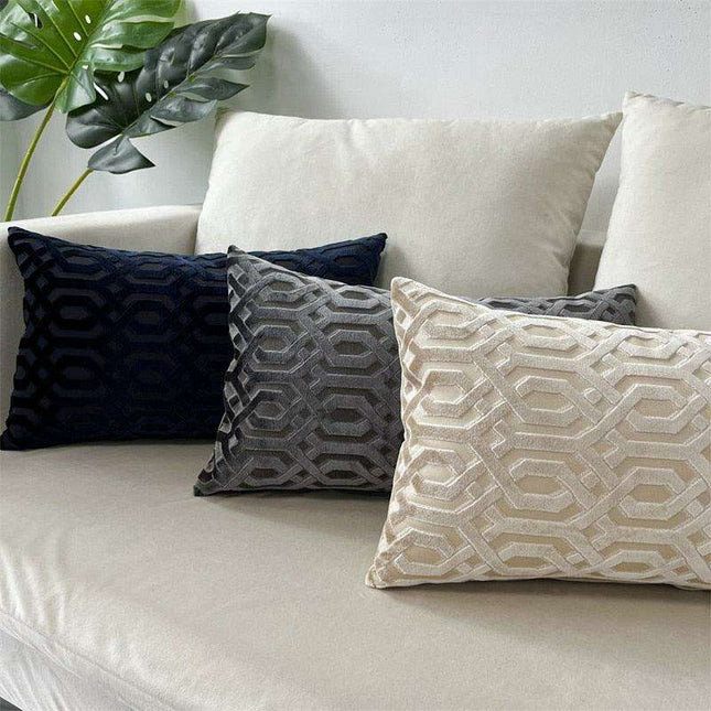 Luxurious Jacquard Velvet Throw Pillow Cover: Sophisticated Home Accent