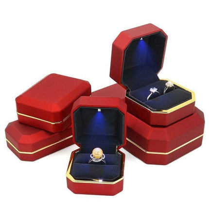 Luxury Velvet-Lined Jewelry Storage Boxes with Glossy Finish