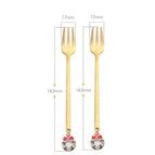 gold garland fork