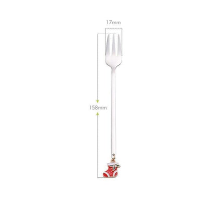 Festive Joy Stainless Steel Cutlery Set - Delightful Tableware for Holiday Celebrations