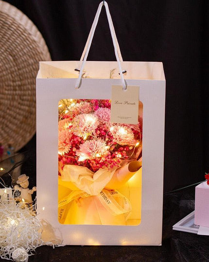 Eternal Blossom: Luxurious Carnation & Gypsophila Dried Flower Gift Set