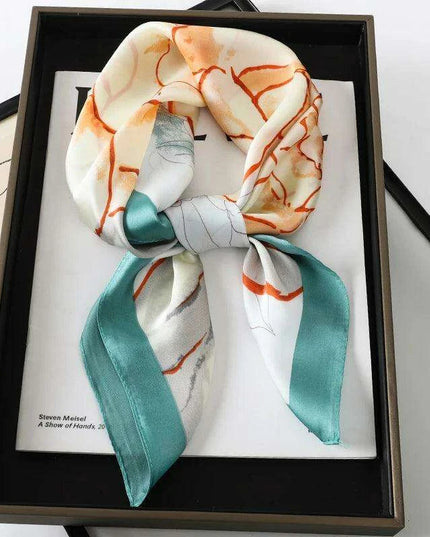 Elegant Leopard Print Silk Scarf - Premium Women's Fashion Accessory