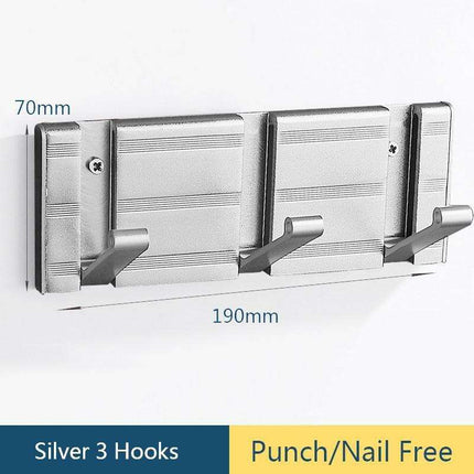 Modern Electroplated Aluminum Wall Hook Set - Elegant Storage Solution