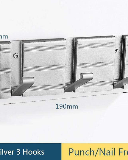 Modern Electroplated Aluminum Wall Hook Set - Elegant Storage Solution
