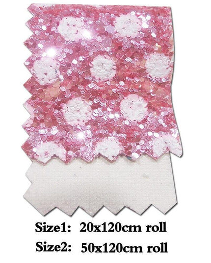 Glittering Dreams: Chunky Dot Vinyl Fabric Roll for Creative Crafters