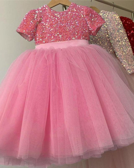 Charming Floral Bow-Back Dress for Young Royalty