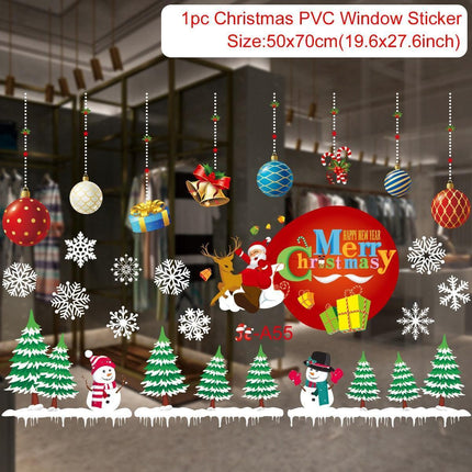 Festive Holiday Celebration Sticker Set: Christmas & New Year Wall and Window Decor