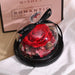 Luxurious Eternal Rose in Glass Dome with Lights